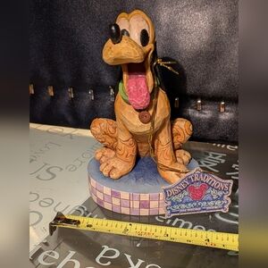 2007 Jim Shore Disney Traditions Pluto Figurine - Brown and Green. No Box